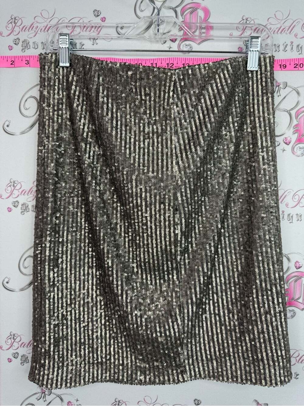 RW&CO. Skirt sparkly Sequin Metallic Bronze Sequin Mini Skirt